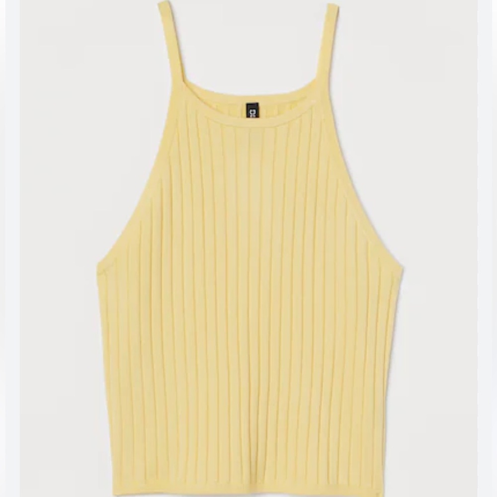 ❤️ H&M | Divided Yellow Ribbed Sweater Tank
